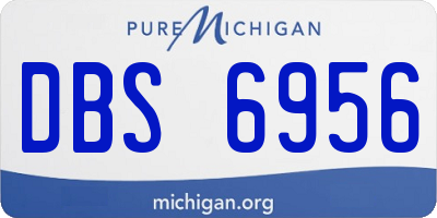 MI license plate DBS6956