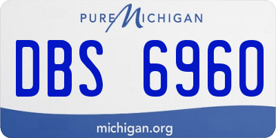 MI license plate DBS6960