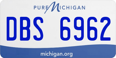 MI license plate DBS6962