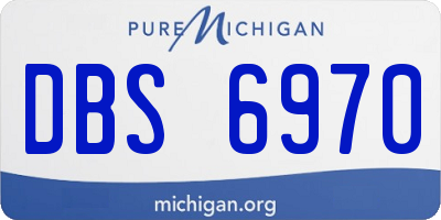 MI license plate DBS6970