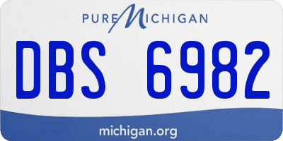 MI license plate DBS6982