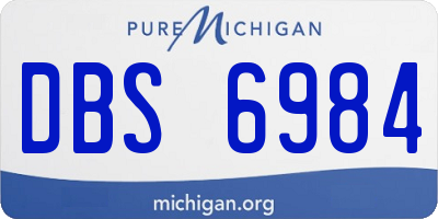 MI license plate DBS6984