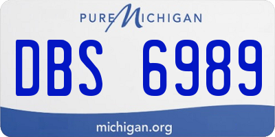 MI license plate DBS6989