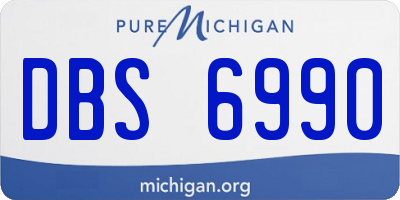 MI license plate DBS6990