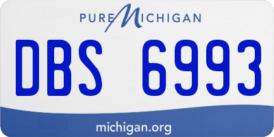 MI license plate DBS6993
