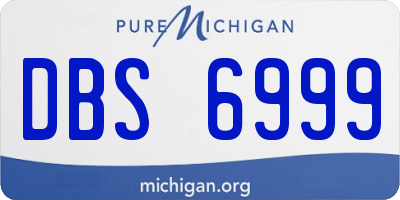 MI license plate DBS6999