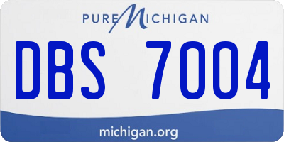 MI license plate DBS7004