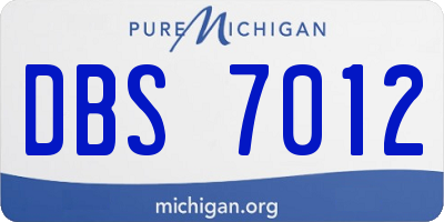 MI license plate DBS7012