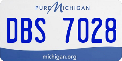 MI license plate DBS7028