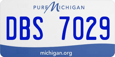 MI license plate DBS7029