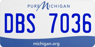 MI license plate DBS7036