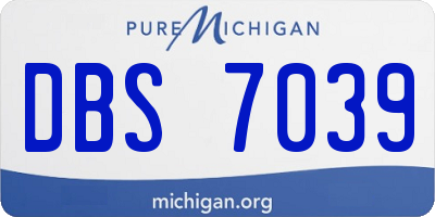 MI license plate DBS7039
