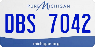 MI license plate DBS7042