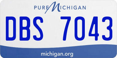 MI license plate DBS7043