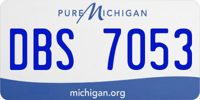 MI license plate DBS7053