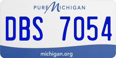 MI license plate DBS7054