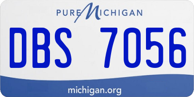 MI license plate DBS7056
