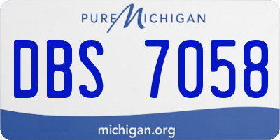 MI license plate DBS7058