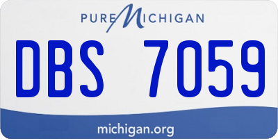 MI license plate DBS7059