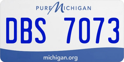 MI license plate DBS7073