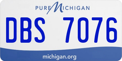 MI license plate DBS7076