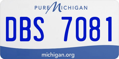MI license plate DBS7081