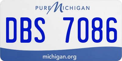 MI license plate DBS7086