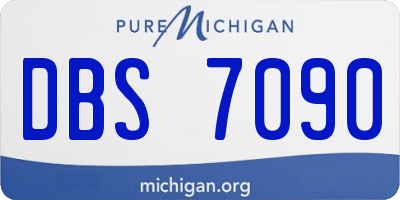 MI license plate DBS7090