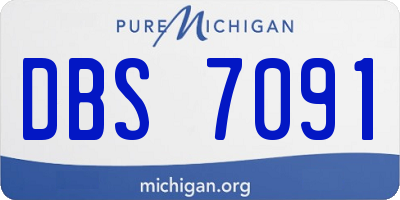MI license plate DBS7091
