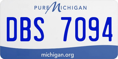MI license plate DBS7094