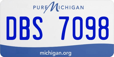 MI license plate DBS7098