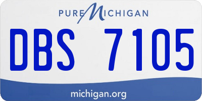 MI license plate DBS7105