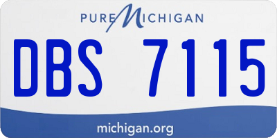 MI license plate DBS7115