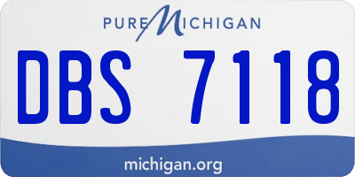MI license plate DBS7118