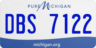 MI license plate DBS7122