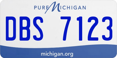 MI license plate DBS7123