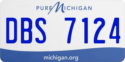 MI license plate DBS7124