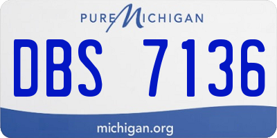 MI license plate DBS7136