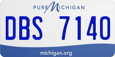 MI license plate DBS7140