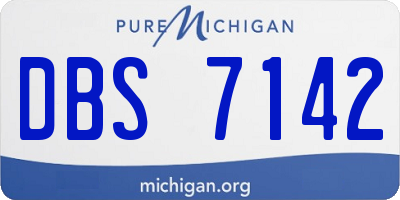 MI license plate DBS7142