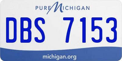 MI license plate DBS7153
