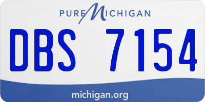 MI license plate DBS7154