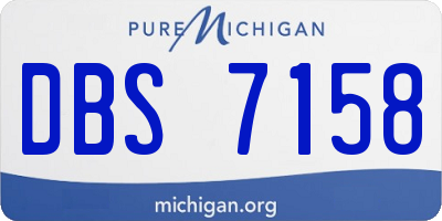 MI license plate DBS7158