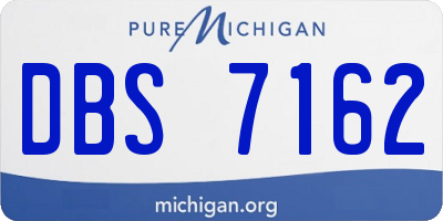 MI license plate DBS7162
