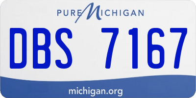 MI license plate DBS7167