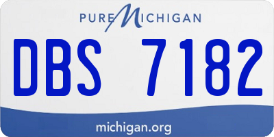 MI license plate DBS7182