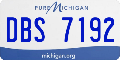 MI license plate DBS7192