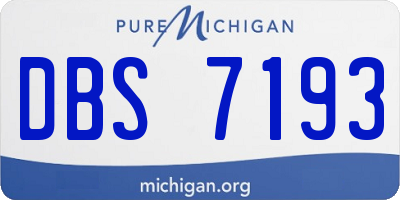MI license plate DBS7193