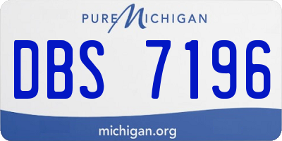 MI license plate DBS7196