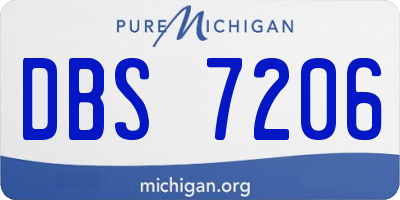 MI license plate DBS7206